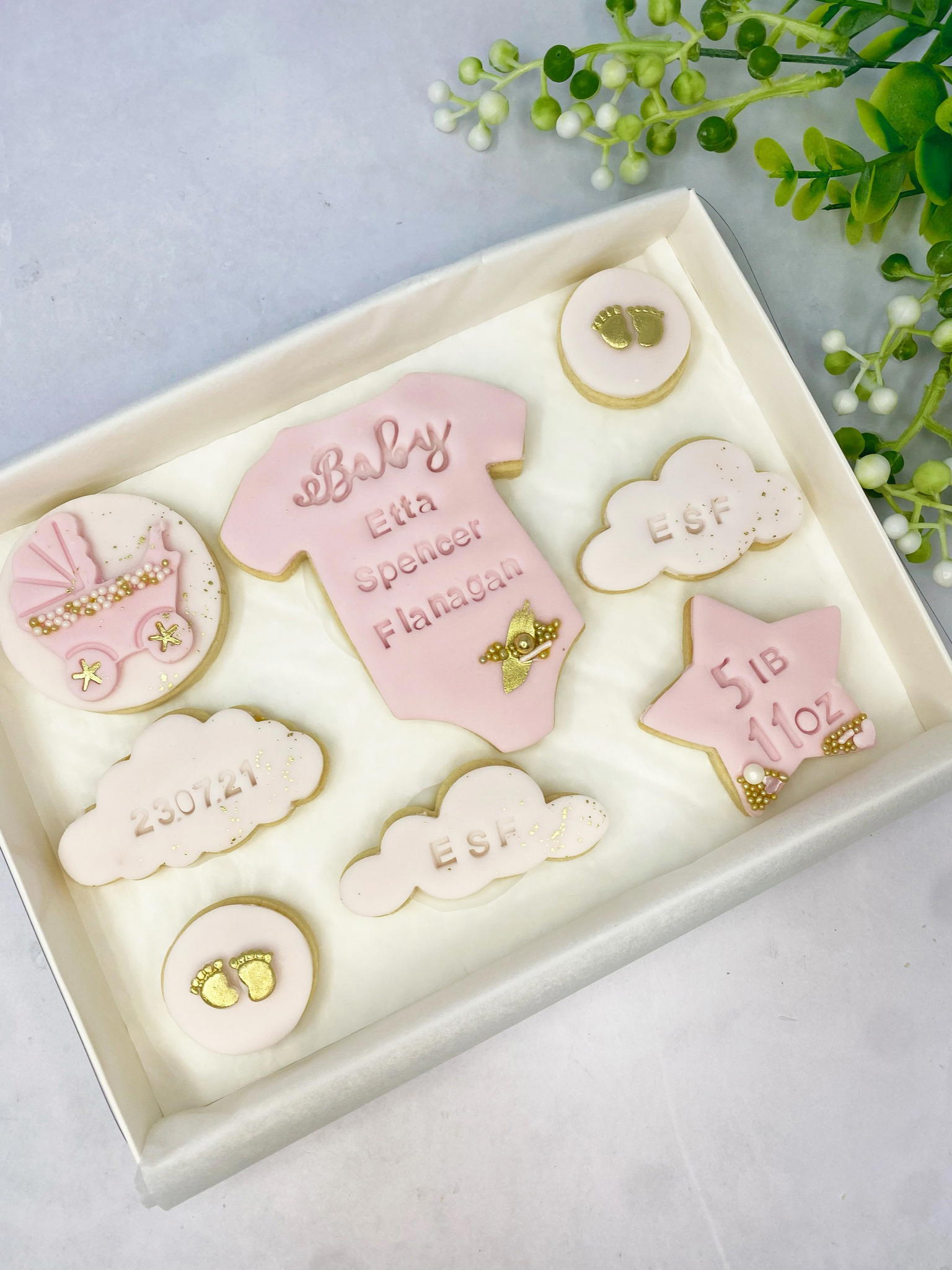 Baby Girl Biscuit Gift Box