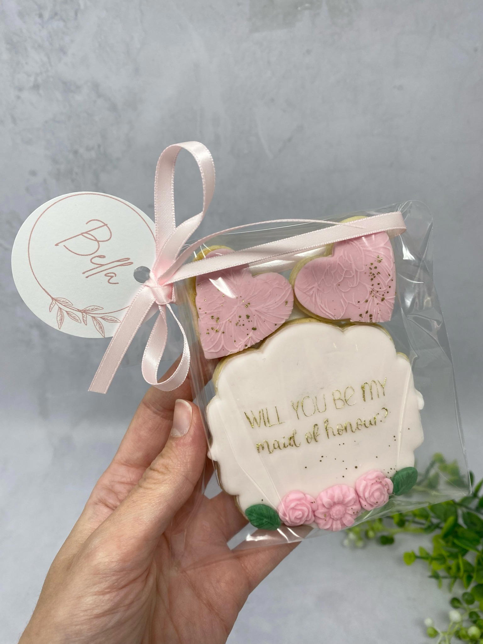 Bridesmaid, Maid of Honour Personalised Biscuits