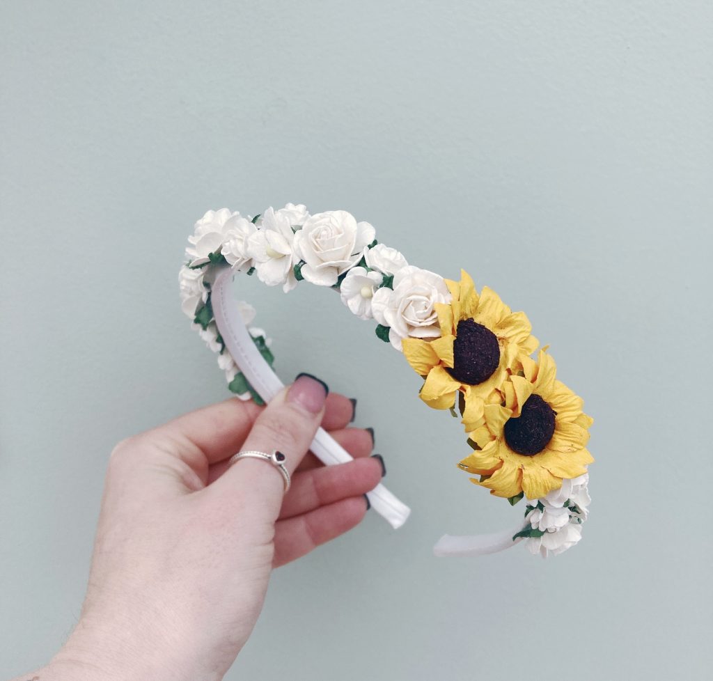 Sunflower Headband Flower Girl Crown Sunflower Crown Flower Girl Headband